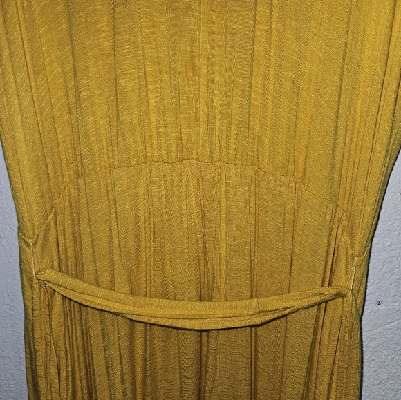 Lane Bryant Maxi High-Low Dress Hippie Boho Mustard Yellow Y2K Retro 80's XL - Picture 6 of 9